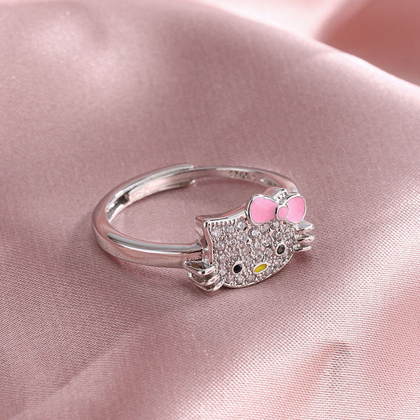 Hello kitty online rhinestone ring