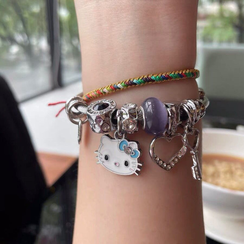 S925 Sterling Silver Hello Kitty & Friends Charm bracelet – Sophy's Shop✨🧿